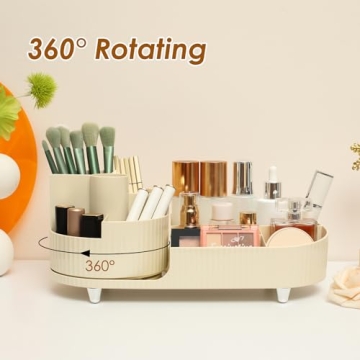Rotating Makeup Organizer for Vanity Cream Storage