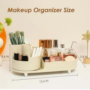 Rotating Makeup Organizer for Vanity Cream Storage