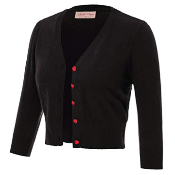 Women's Classic V-Neck Soft Cardigan - Chic Cropped Design for Elegance