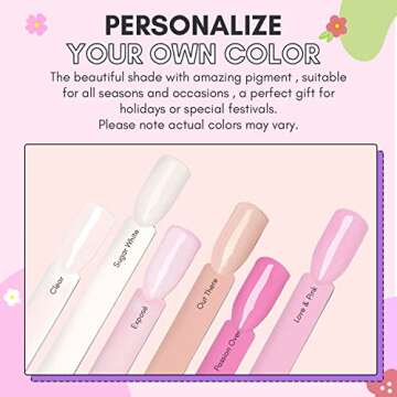 Makartt Dip Powder Kit, 6 Colors Pink Clear White Dip Powder Starter Kit 0.35Oz, Fall Dippies Nail Dip Powder Kit with Essential Liquids Base & Top Coat Activator Art Manicure DIY Salon Gifts