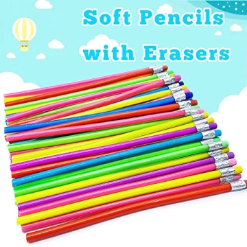 Guuozzli 48 Flexible Soft Bendable Pencils for Kids