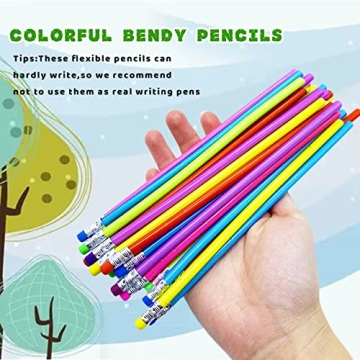Guuozzli 48 Flexible Soft Bendable Pencils for Kids