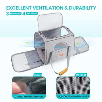 Morpilot Cat Carrier - Airline Approved, Soft & Sturdy