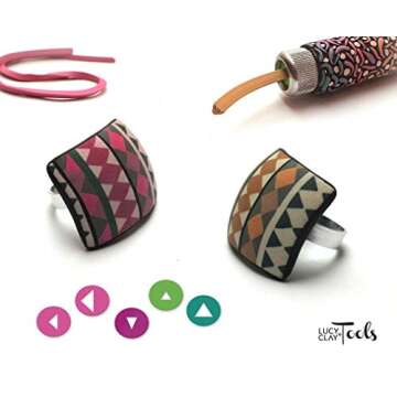 LUCY CLAY LC Disk 3 for Czextruder Pottery Ceramic Craft Polymer Clay Fondant Cake 9 Disks for extruder