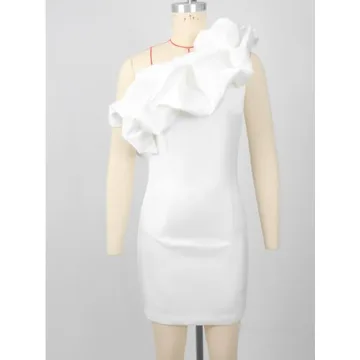 DKE&YMQ Women's Backless One Shoulder Evening Gown