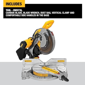 DEWALT Miter Saw 12-Inch Double-Bevel DWS716 for Precision