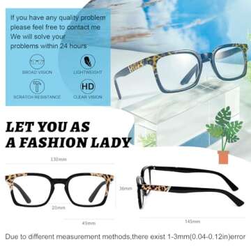 OCCI CHIARI Fashionable Reading Glasses for Women 2.5x