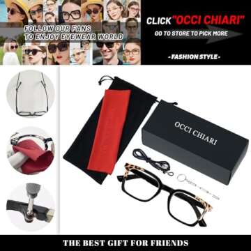 OCCI CHIARI Fashionable Reading Glasses for Women 2.5x