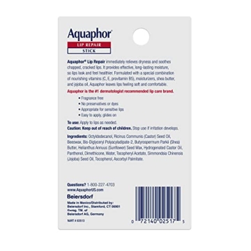 Aquaphor Lip Repair Stick - 0.17 Oz, 2 Pack