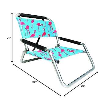 Neso Lightweight Beach Chairs Pack of 2 - Flamingos