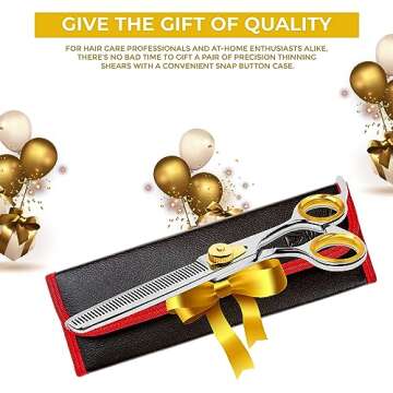 Professional Cat and Dog Grooming Scissors 6.5" 42-Tooth heavy-duty Thinning Scissors for Dogs and Cats, 440c Japanese Steel Comfortable Long-Lasting Sharpness for Years