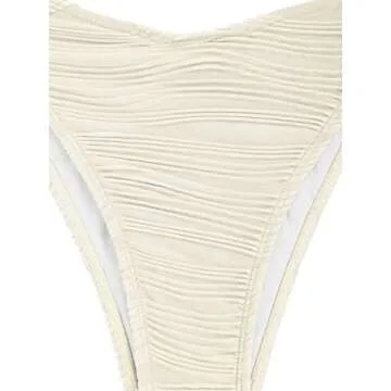 ZAFUL Strapless Textured Bandeau Bikini for Women