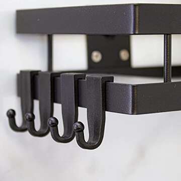 Versatile YSHIHE Wall Mounted Spice Rack Organizer