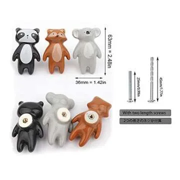 YOUYOUULU Cute Animal Knobs for Kids Furniture Decoration