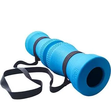 INTELLIROLL Textured High Density Foam Roller for Muscle Trigger Point Massage, Physical Therapy & Exercise - Advanced Roller Optimized for Neck & Spine, Relieve Back Muscle Pain – 19” Flex (Blue)