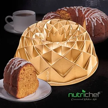 NutriChef 9-Inch Nonstick Bundt Cake Pan for Perfect Baking