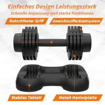 Ativafit 27.5 LBS/66LBS/88LBS Adjustable Dumbbell Set with Anti-slip Handle 12 In 1 Quick Dial Adjustment Weights With Safety Locking Button Space Saving Strength Training for Full Body Home Gym Workout