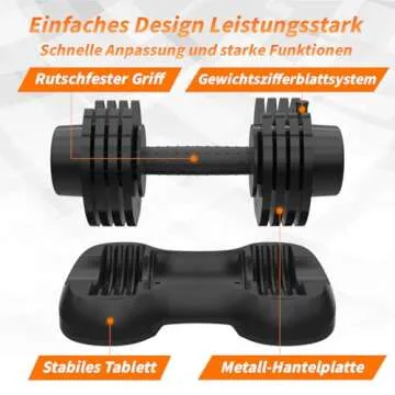 Ativafit 27.5 LBS Adjustable Dumbbell Set for Home Gym