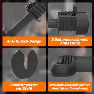 Ativafit 27.5 LBS/66LBS/88LBS Adjustable Dumbbell Set with Anti-slip Handle 12 In 1 Quick Dial Adjustment Weights With Safety Locking Button Space Saving Strength Training for Full Body Home Gym Workout