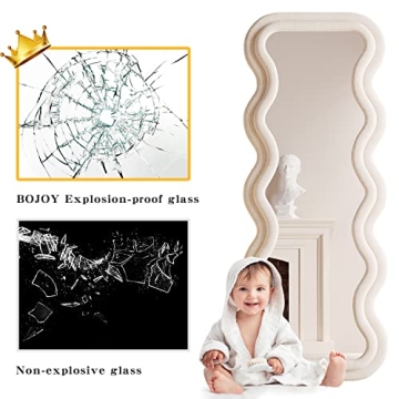 Stylish BOJOY Full Length Wavy Mirror for Any Space