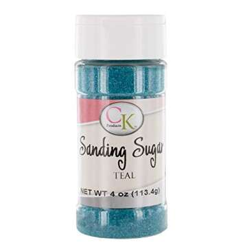CK Products Cake Decorating Sanding Sugar Bottle, 4 oz, Teal