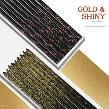 Elegant 12 Black Gold Metallic Birthday Cake Candles