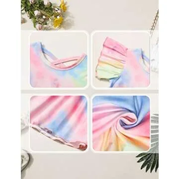 ADIFUN Baby Girl Floral Sleeveless Rompers Set for Summer