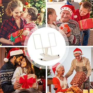 Metal Book Stand for Desk, Adjustable Reading Rest Book Holder, Portable Cookbook Documents Holder, ...