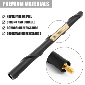 BASIKER Short Jeep Antenna Replacement for 2007-2025 Models