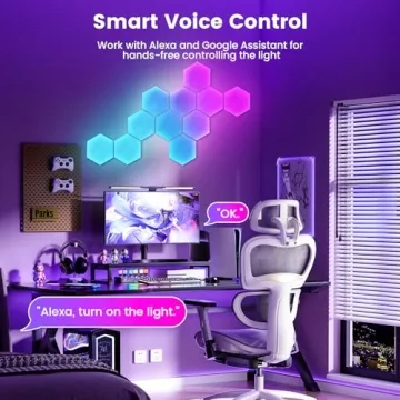 Pak Hexagon Lights 9 Packs DIY LED Colorful Wall Decor