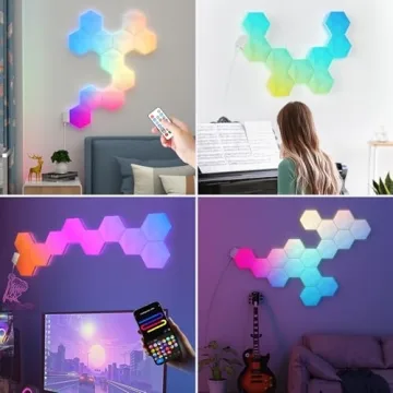 Pak Hexagon Lights 9 Packs DIY LED Colorful Wall Decor