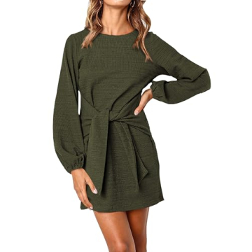 Elegant Lantern Sleeve Short Dress for Any Occasion