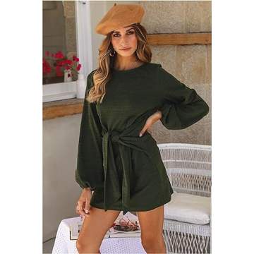 Elegant Lantern Sleeve Short Dress for Any Occasion