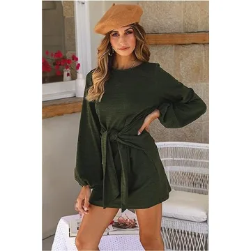 Elegant Lantern Sleeve Short Dress for Any Occasion