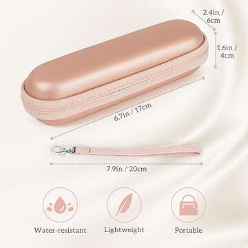 ProCase Hard Travel Case for SolaWave 4-in-1 Facial Wand, EVA Protective Case for Radiant Renewal Wand, Women Face Skincare Wand Storage Room for USB Cable Charger -Rosegold