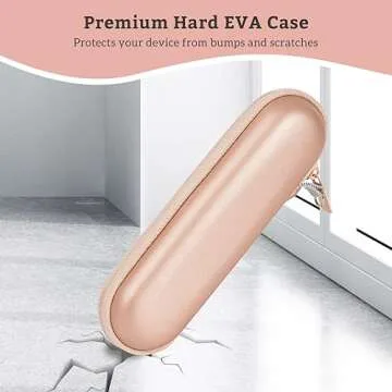 ProCase Hard Travel Case for SolaWave 4-in-1 Facial Wand, EVA Protective Case for Radiant Renewal Wand, Women Face Skincare Wand Storage Room for USB Cable Charger -Rosegold