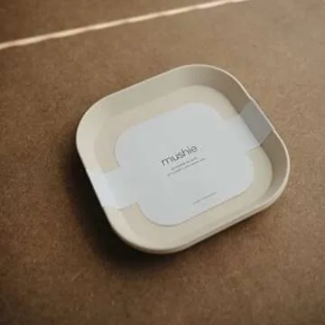 Mushie Square Dinnerware Plates for Kids Set of 2