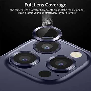 Hoerrye for iPhone 14 Pro Max & 14 Pro Camera Lens Protector - Easy Install, Case-Friendly, Ultra-Thin, Military-Grade Protection for Clear Photos - Deep Purple