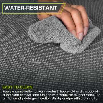 ProsourceFit Extra Thick EVA Foam Exercise Mat for Home Gym