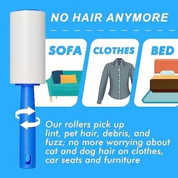 Lint Rollers for Pet Hair Extra Sticky, 800 Sheets Mega Value Set Lint Rollers for Pet Hair Removal, Dog and Cat Lint Remover for Clothes, Furniture, Carpet