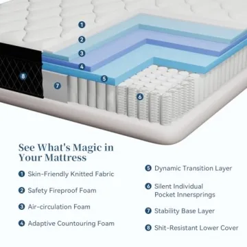 LDLON 12 Inch Queen Memory Foam Hybrid Mattress