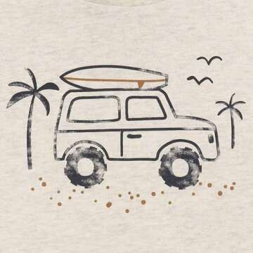 Stylish Surf Life T-Shirt & Shorts Set for Toddlers