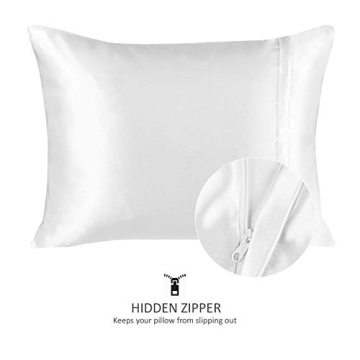 ShopBedding Luxurious Satin Pillowcases with Zipper Closure