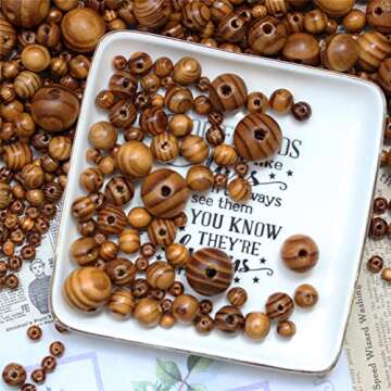 600Pcs Natural Wood Beads – Perfect for Creativity and Crafts