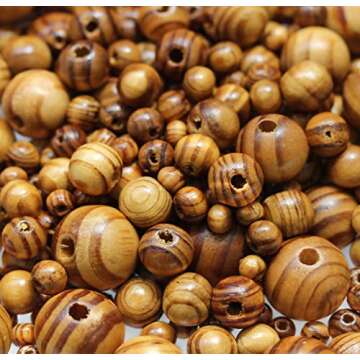 600Pcs Natural Wood Beads – Perfect for Creativity and Crafts