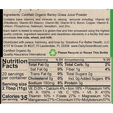 Daily Green Boost 8oz Organic Vegan Supplement for Energy