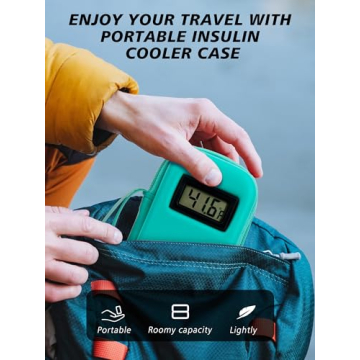 YOUSHARES Insulin Cooler Travel Case with Temperature Display