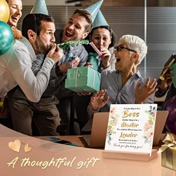 Unique Desk Card with Warm Words for Boss Gifts