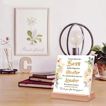 Unique Desk Card with Warm Words for Boss Gifts