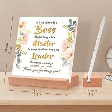 Unique Desk Card with Warm Words for Boss Gifts